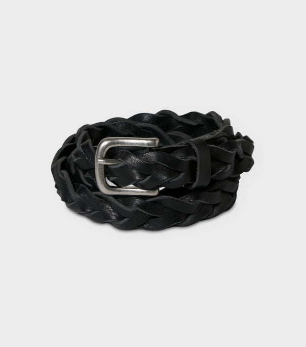 PHIGVEL -LEATHER MESH BELT - BLACK