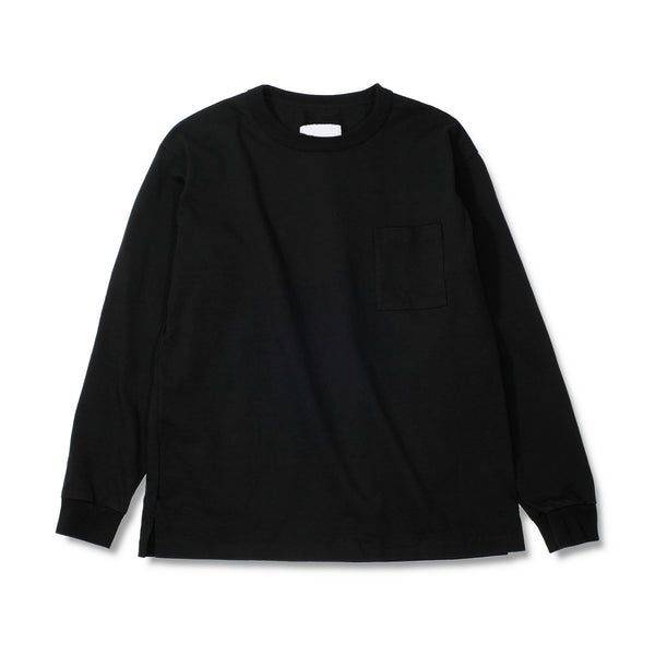 MASSTARD -L/S POCKET TEE- BLACK