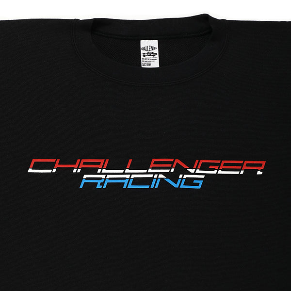 CHALLENGER -RACING LOGO C/N SWEAT- BLACK