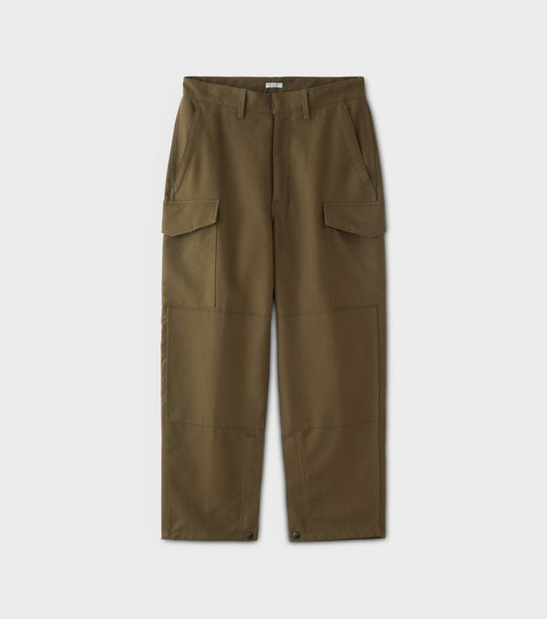 PHIGVEL - DOUBLE CLOTH CARGO TROUSERS - OLIVE