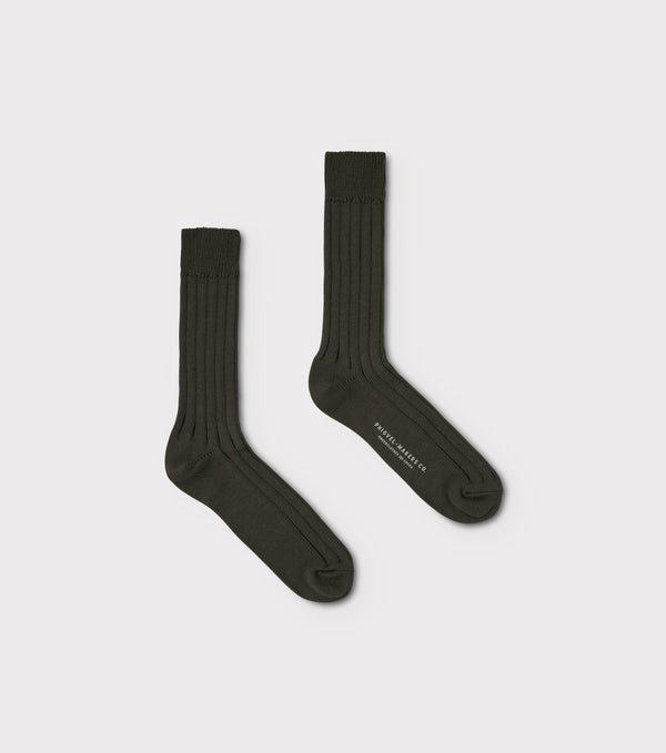 PHIGVEL - GENT’S SOCKS - OLIVE GRAY