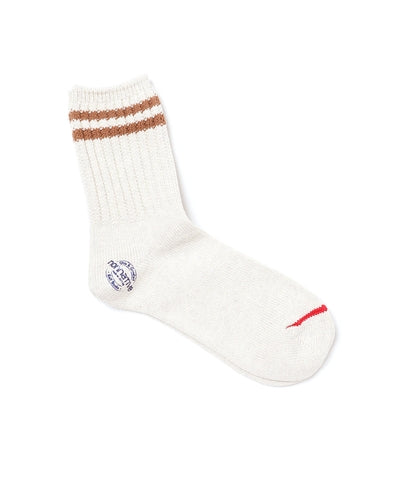 nonnative -  HIKER LINE SOCKS MID C/P/Pu WOVEN - IVORY/KHAKI