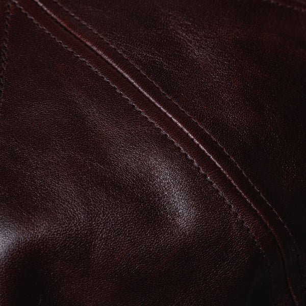 SOLARIS HATMAKERS & Co. -Horsehide Casquette "OLDBOY"- BURGUNDY