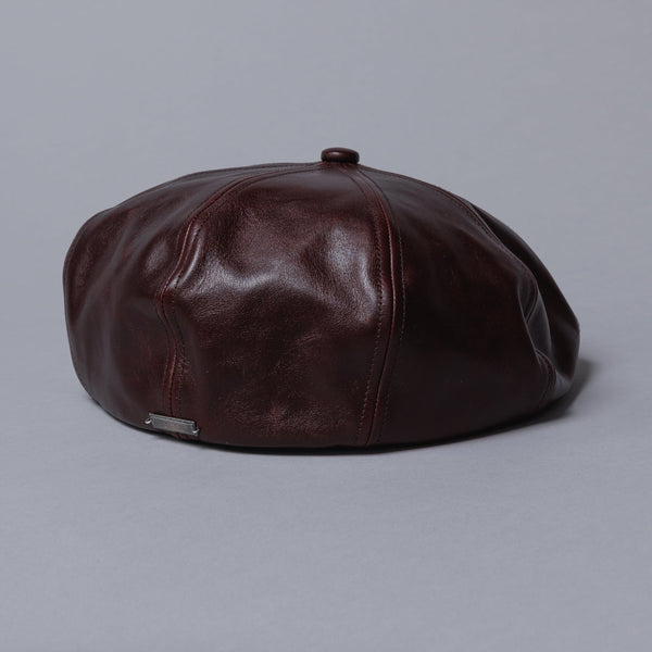 SOLARIS HATMAKERS & Co. -Horsehide Casquette "OLDBOY"- BURGUNDY