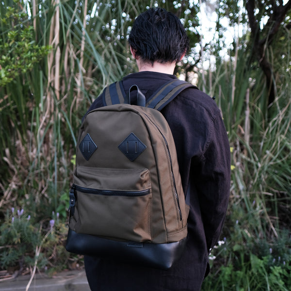 MASSTARD -BACKPACK GULLY- OLIVE×BLACK