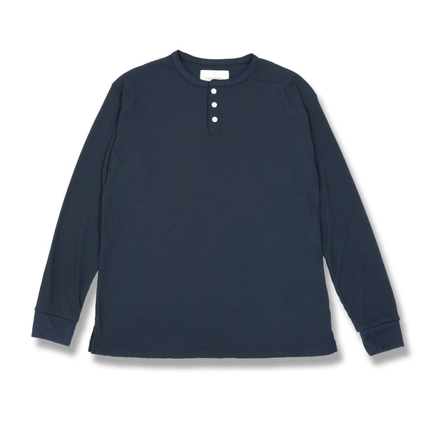 MASSTARD -L/S HENLEY TEE- NAVY