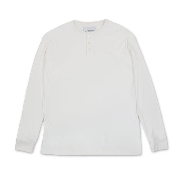 MASSTARD -L/S HENLEY TEE- WHITE