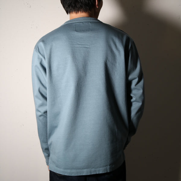 MASSTARD -L/S POCKET TEE- F.BLUE