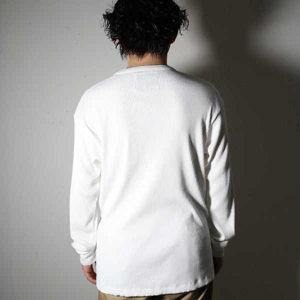 MASSTARD -L/S HENLEY TEE- WHITE