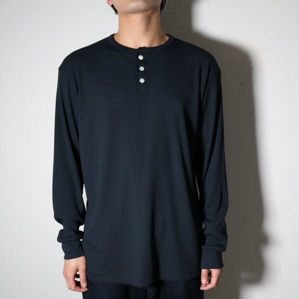 MASSTARD -L/S HENLEY TEE- NAVY