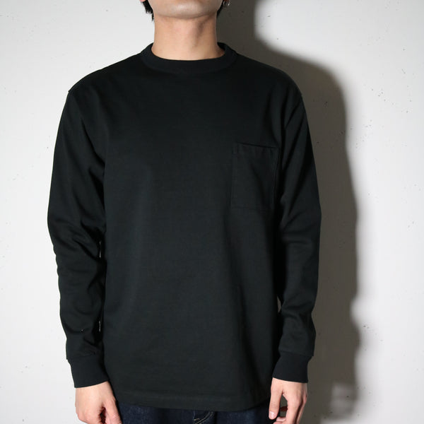 MASSTARD -L/S POCKET TEE- BLACK