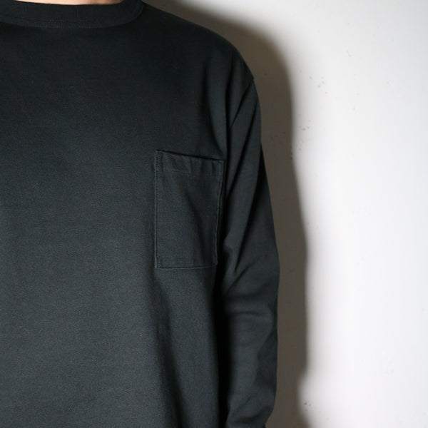 MASSTARD -L/S POCKET TEE- BLACK