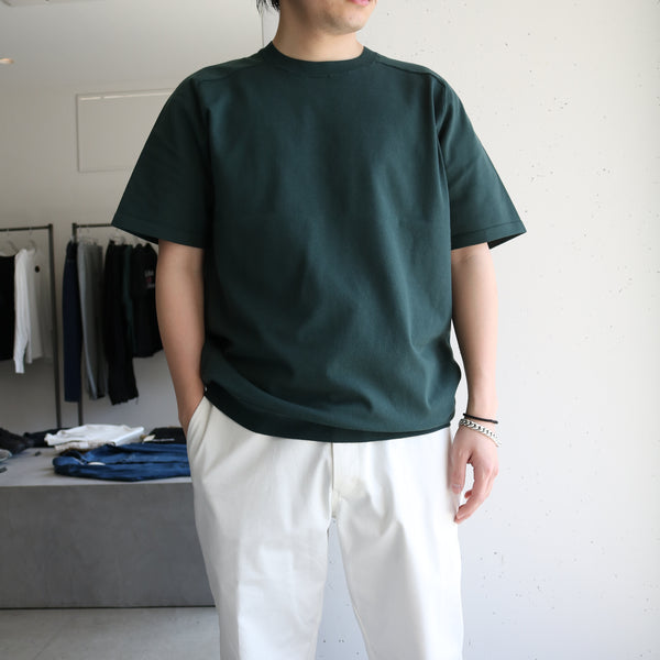 nonnative - DWELLER S/S SWEATER C/P YARN - GREEN