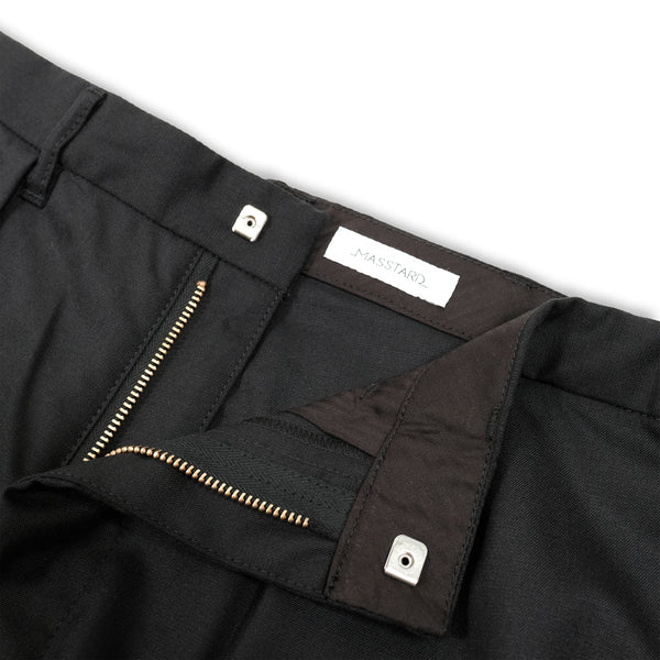 MASSTARD - DAILY WIDE TROUSERS - BLACK