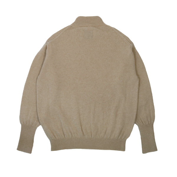 MASSTARD - DAILY HIGH NECK SWEATER- BEIGE