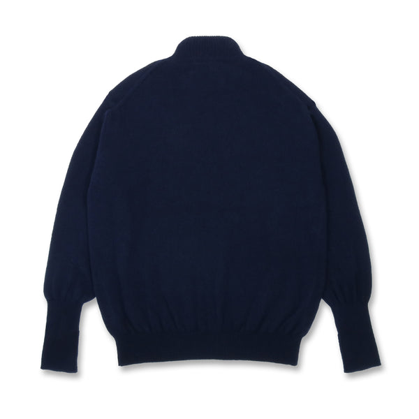 MASSTARD - DAILY HIGH NECK SWEATER- NAVY