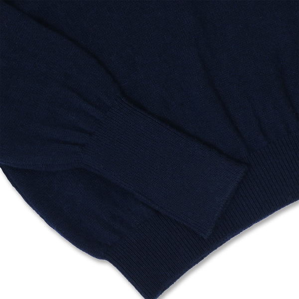 MASSTARD - DAILY HIGH NECK SWEATER- NAVY