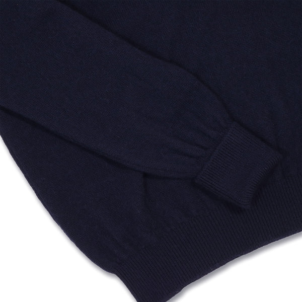 MASSTARD - DAILY HIGH NECK SWEATER- NAVY