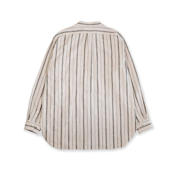 MASSTARD - L/S CREPE LONG SHIRT - RANDOM STRIPE