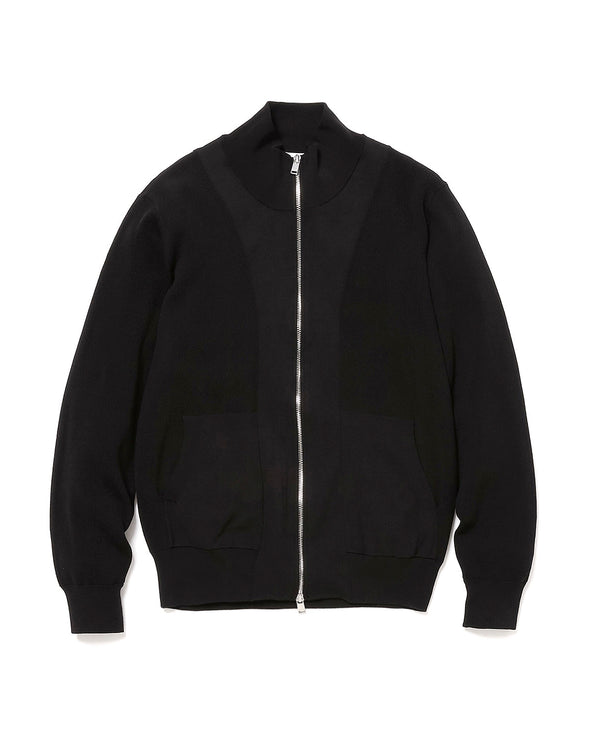 nonnative -WORKER RIB ZIP UP SWEATER C/P YARN- BLACK