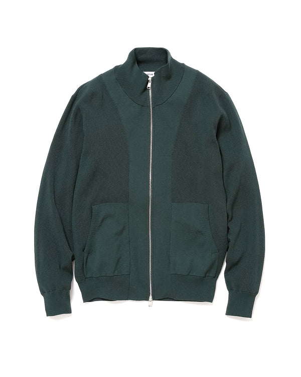 nonnative -WORKER RIB ZIP UP SWEATER C/P YARN- GREEN