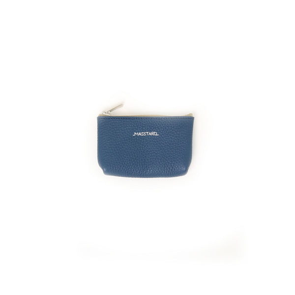 MASSTARD -MINIMAL LEATHER POUCH (Petit)-NAVY