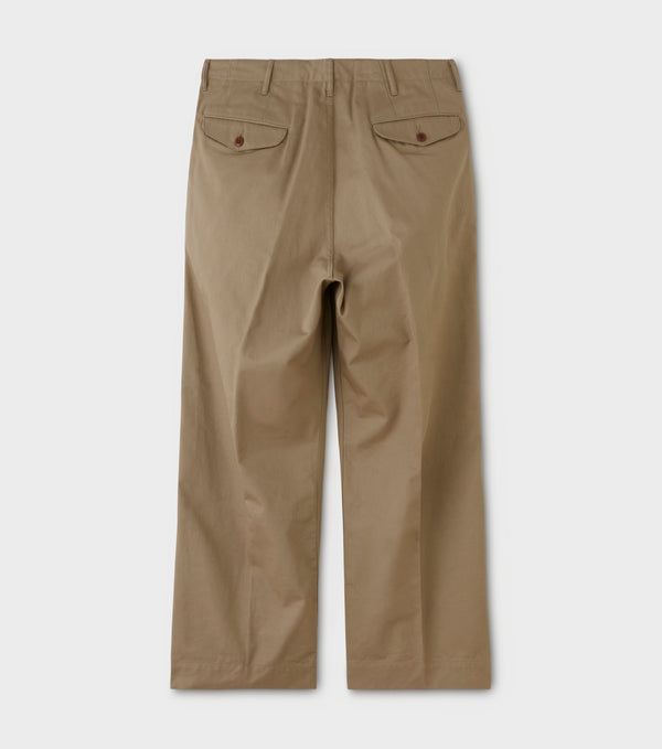 PHIGVEL -OFFICER TROUSERS WIDE- KHAKI BEIGE