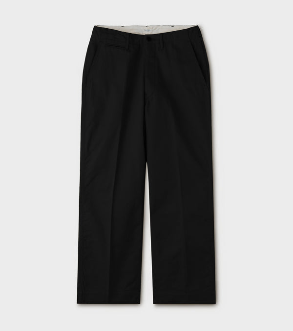 PHIGVEL -OFFICER TROUSERS WIDE- INK BLACK