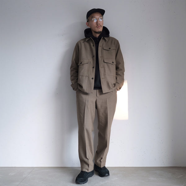 PHIGVEL - W/CA WORKADAY TROUSERS -MIX KHAKI