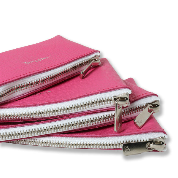 MASSTARD -MINIMAL LEATHER POUCH (Petit)- PINK