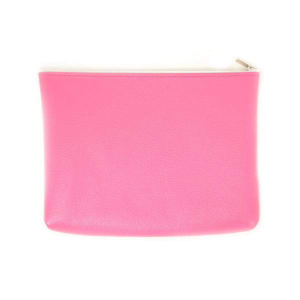 MASSTARD -MINIMAL LEATHER POUCH (Large)-PINK