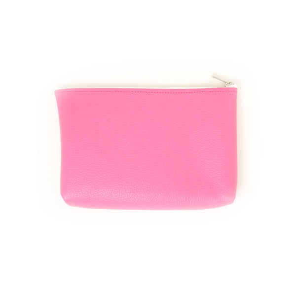 MASSTARD -MINIMAL LEATHER POUCH (Medium)- PINK