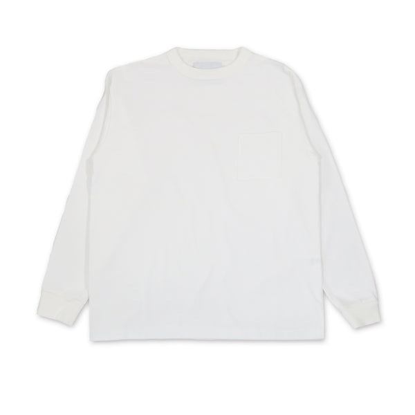 MASSTARD -L/S POCKET TEE- WHITE