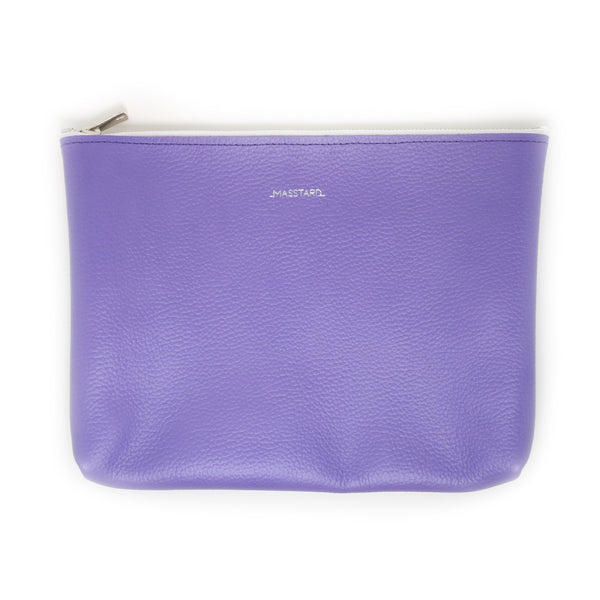 MASSTARD -MINIMAL LEATHER POUCH (Large)- PURPLE