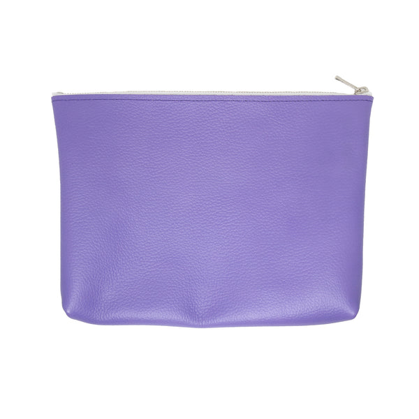 MASSTARD -MINIMAL LEATHER POUCH (Large)- PURPLE