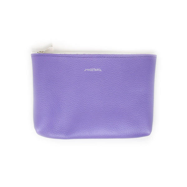 MASSTARD -MINIMAL LEATHER POUCH (Medium)- PURPLE