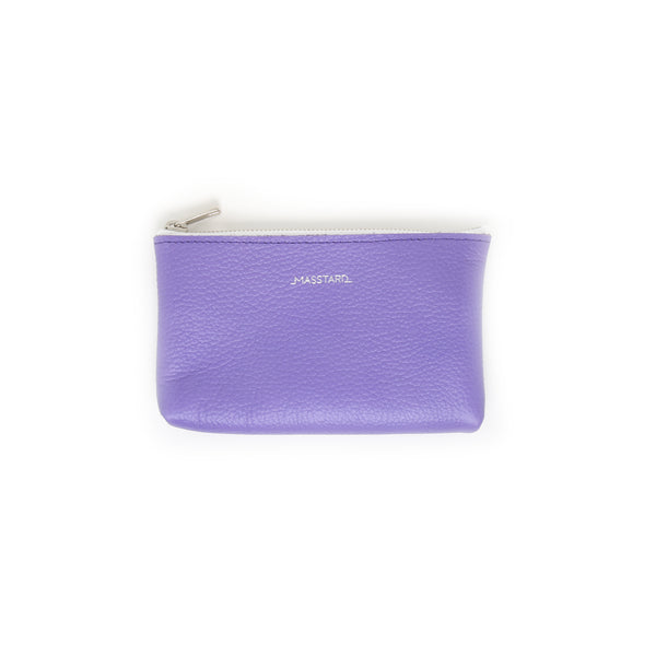 MASSTARD -MINIMAL LEATHER POUCH (Small)- PURPLE