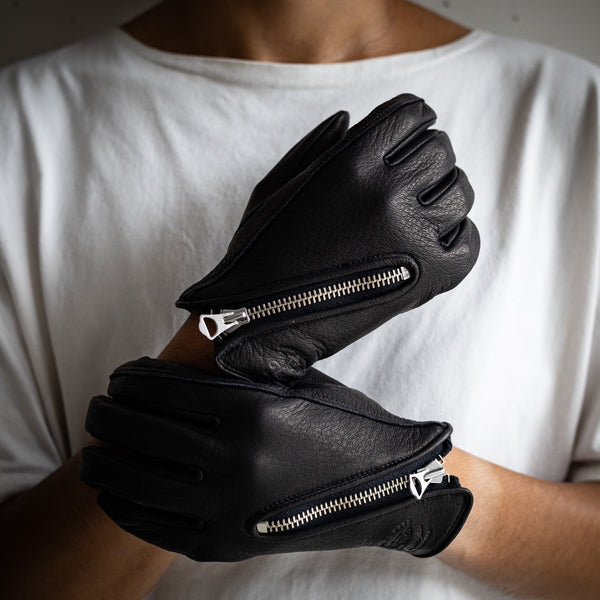 Lamp gloves -Utility glove Zipper F/F- Black/Silver