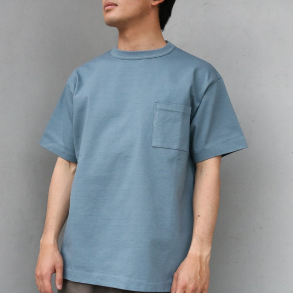 MASSTARD -S/S POCKET TEE- F.BLUE