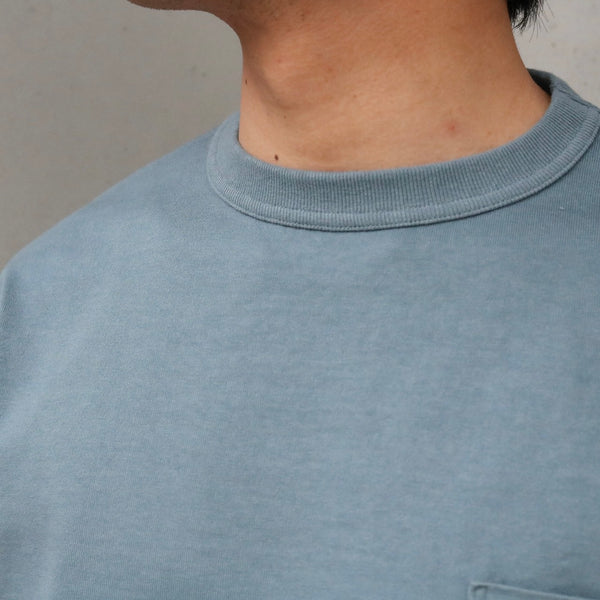 MASSTARD -S/S POCKET TEE- F.BLUE