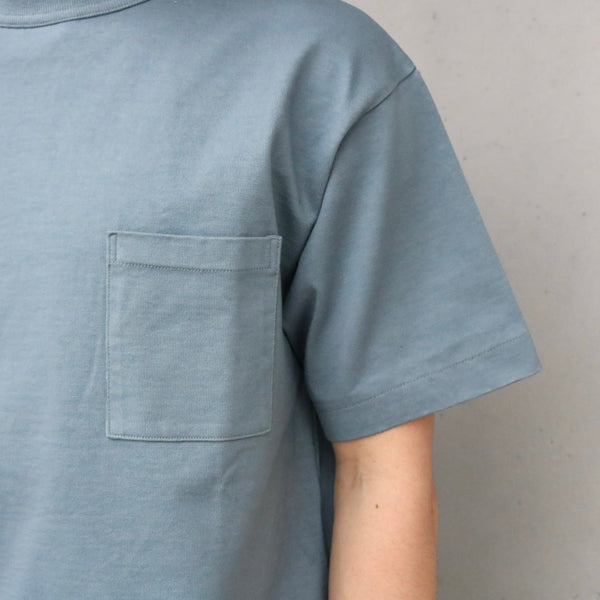 MASSTARD -S/S POCKET TEE- F.BLUE