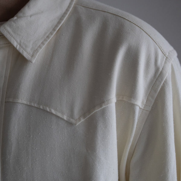 nonnative - EXPLORER SHIRT COTTON SILK NEP TWILL -OFF WHITE