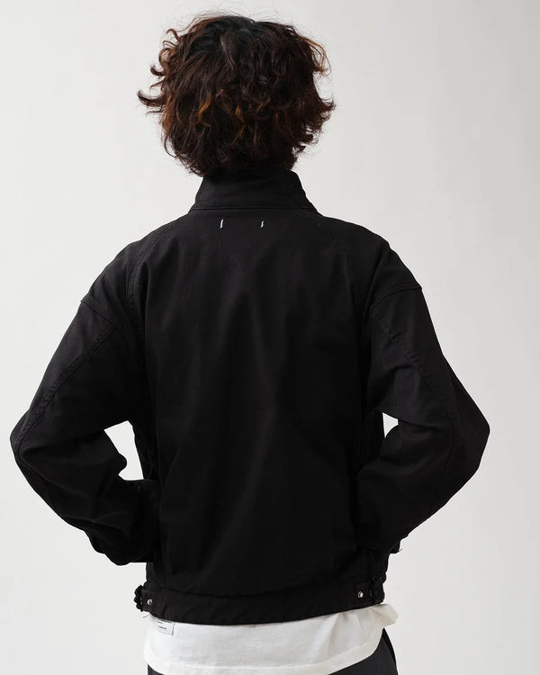 nonnative - TROOPER SHORT JACKET COTTON DRILL TWILL STRETCH -  BLACK