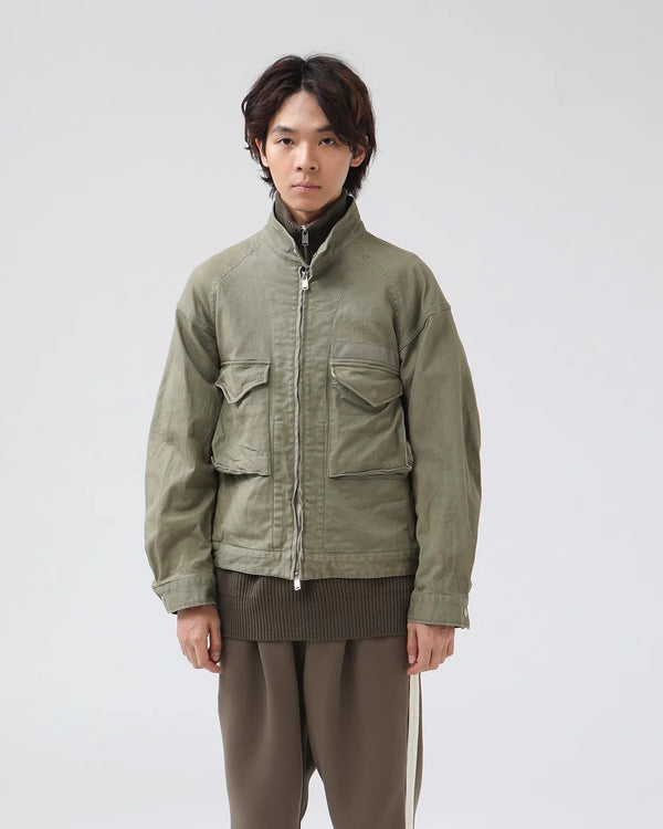 nonnative - TROOPER SHORT JACKET COTTON DRILL TWILL STRETCH -  KHAKI