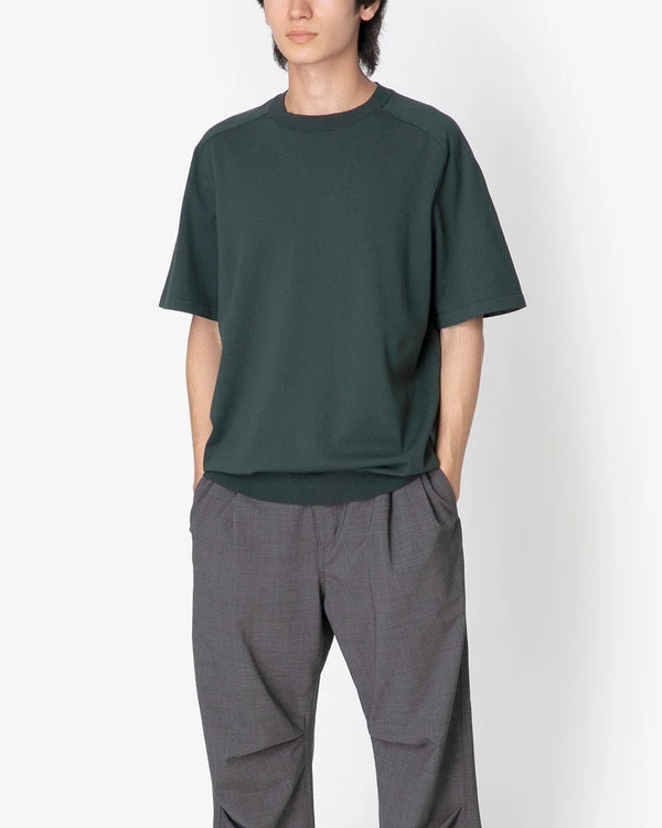 nonnative - DWELLER S/S SWEATER C/P YARN - GREEN