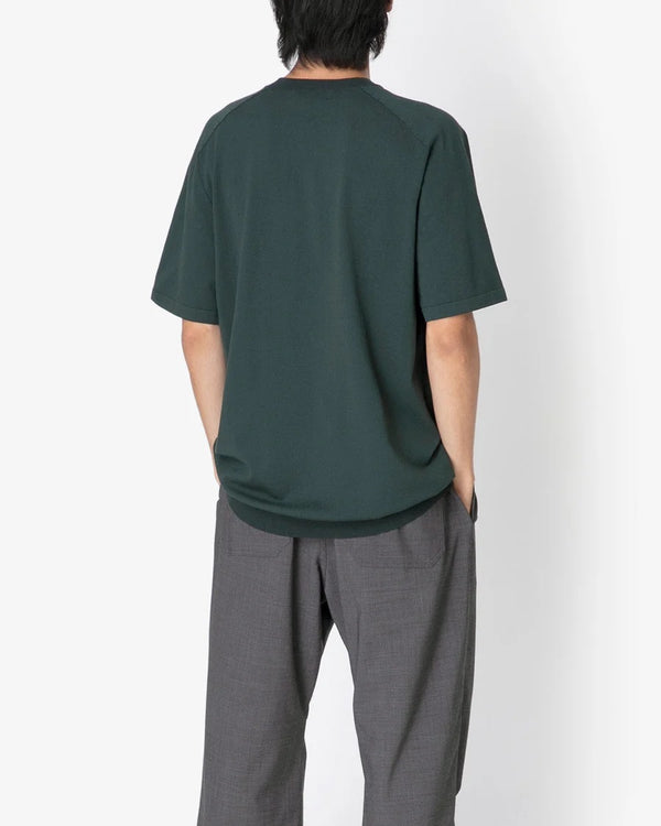 nonnative - DWELLER S/S SWEATER C/P YARN - GREEN