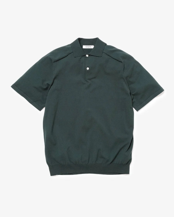 nonnative - DWELLER S/S POLO SWEATER C/P YARN - GREEN