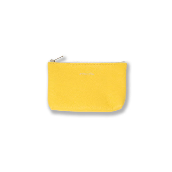 MASSTARD -MINIMAL LEATHER POUCH (Small)- YELLOW