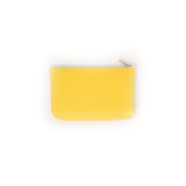 MASSTARD -MINIMAL LEATHER POUCH (Petit)- YELLOW