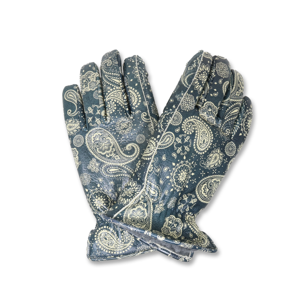 Lamp gloves -Winter glove- PAISLEY NAVY